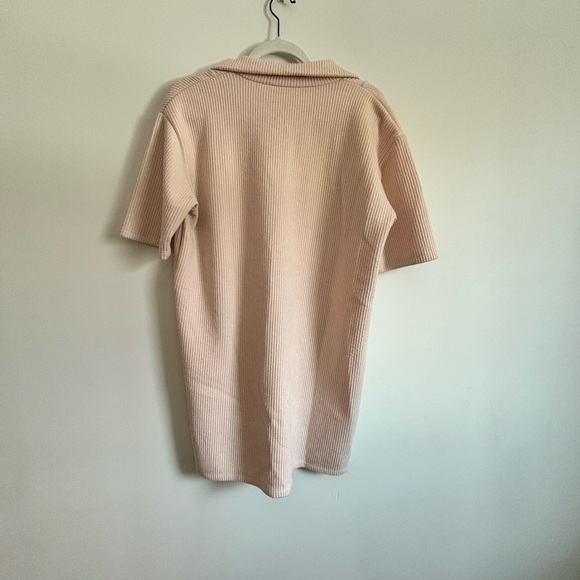 Zara pink mini sweater dress with oversized collar - Picture 4 of 4